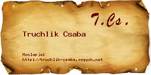 Truchlik Csaba névjegykártya