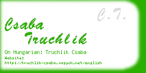 csaba truchlik business card
